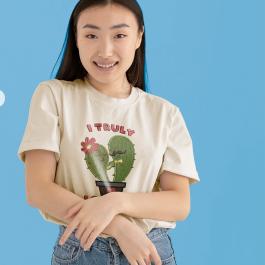 I Truly Love You Embroidery Design T-Shirt Mockup