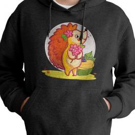 Cute Hedgehog Embroidery Design T-Shirt mockup