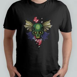 Skull Embroidery Design T-shirt Mockup
