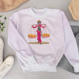 Libra Zodiac Sign Scales With Mouse Embroidery Design T-shirt Mockup