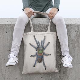 Spider Embroidery Design Tote Bag  Mockup