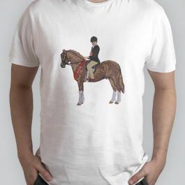 Horse Rider Embroidery Design T-shirt Mockup