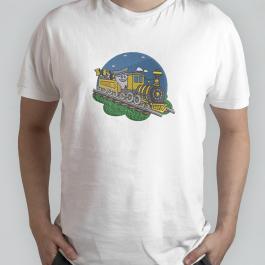 Dentist Train Embroidery Design T-shirt Mockup