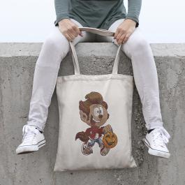 Pumpkin Boy Embroidery Design Tote Bag Mockup