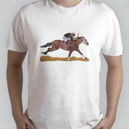 Jockey & Horse Embroidery Design T-shirt Mockup