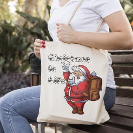 Christmas Is Life Vector Design Tote Bag Mockup