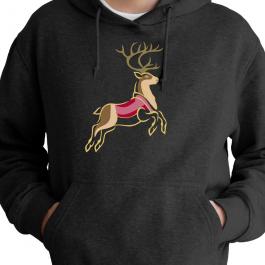 Reindeer Vector Design Hoodies Mockup