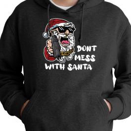 Dont Mess With Santa Vector Design Hoodies Mockup