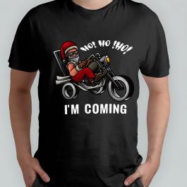 Santa Riding Bike Vector Design T-shirt Mockup Design