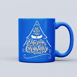 We Wish You A Merry Christmas Vector Design Mug Mockup