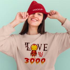 I Love u 3000 TShirt Mockup Design