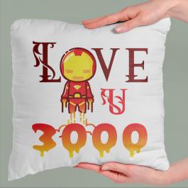 I Love u 3000 Cushion Cover Mockup Design