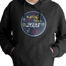 Embroidery design: Happy new year eve Hoodies