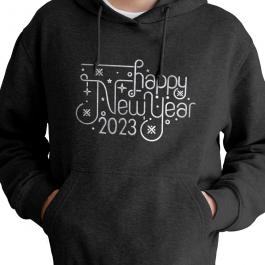 HNY Calligraphy Hoodies Embroidery