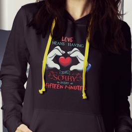 Love Quotes Vector Design Hoodie Mockup