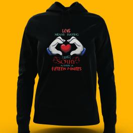 Love Quotes Vector Design Hoodie Mockup