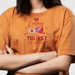 Loving Heart Vector Design T-shirt Mockup