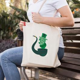 Happy St Patrick's Day Vector Design Tote Bag Mockup