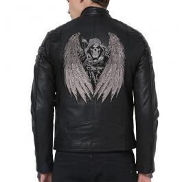 Ghost With Weapon Embroidery Design Jacket Mockup