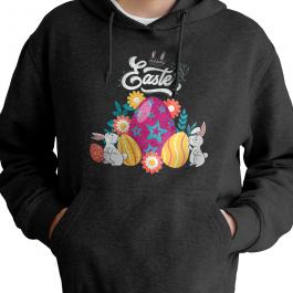 Happy Easter Egg Vector Design Hoodies Mockup