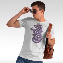 Scary Dragon Embroidery Design T-shirt Mockup