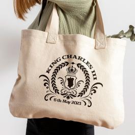 King Charles Coronation Vector Design Tote Bag Mockup