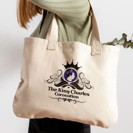 The King Charles Coronation Ceremony Vector Design Tote Bag Mockup