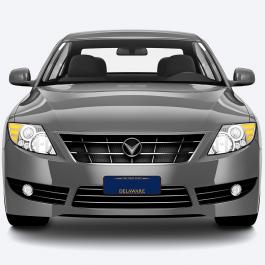 Delaware License Plate Vector Graphics Design Car Mockup