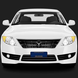 Delaware License Plate Vector Graphics Design Car Mockup