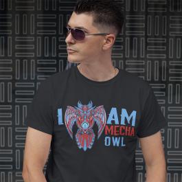 I Am Mecha Owl Vector Art T-shirt Mockup