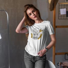 A Good Beer With A Good Company Vector Art T-shirt Mockup