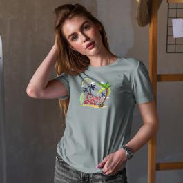 Surfer Camp Vector Art Design T-shirt Mockup