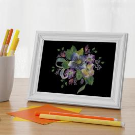 Denise Flower Coloreel Embroeidery Design Photo Frame Mockup