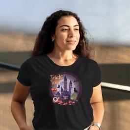 Haunted House Vector Design T-Shirt Mockup