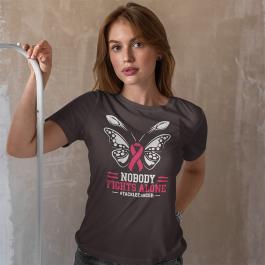 Nobody Fights Alone Vector Design T-shirt Mockups