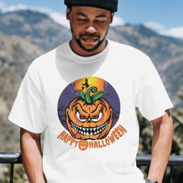 Monster Pumpkin Vector Art Design  T-shirt Mockup