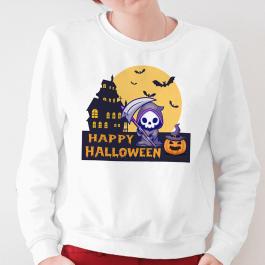 Cute Grim Reaper Halloween Vector Hoodie Mockup