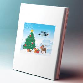 Christmas Theme With Reindeer And toy  Book Mlckups