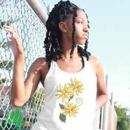 Common Daisy Embroidery Design T-shirt Mockups