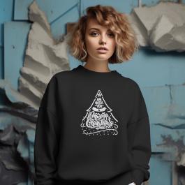 Embroidery Christmas Tree Design Sweatshirt mockup