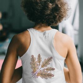 Oak Leaves Embroidery Design T-shirt Mockups