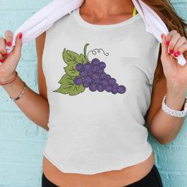 Blueberry Embroidery Design T-shirt Mockup