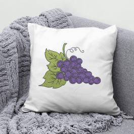 Blueberry Embroidery Design Cushion Cover Mockup