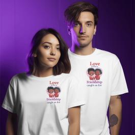 Love Is Friendship Vector Art Design T-shirt Mockup
