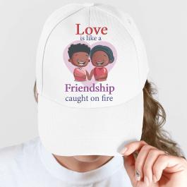 Love Is Friendship Vector Art Design Cap Mockup
