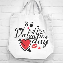 Heart Valentine Vector Design Tote Bag Mockup