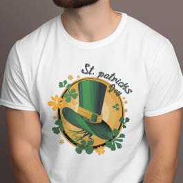 St Patrick's Day Hat Vector Design  T-shirt Mockup