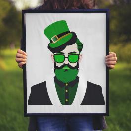 St Patrick Vector Graphic Design Photo Frame Mockup