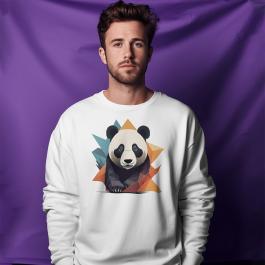 Colorfull Panda Vector Art Design  Sweatshirt Mockup