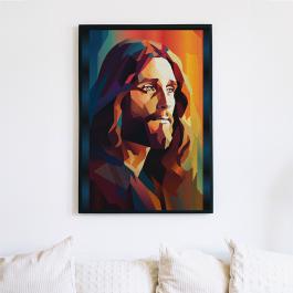 Jesus Coloreel Embroidery Design Photo Frame Mockup